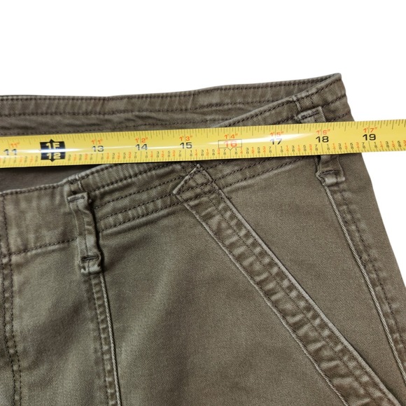By Anthropologie Size 16W Olive Green Austin Utility Embroidered Pants Granola - Picture 7 of 13